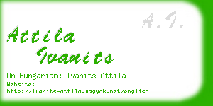 attila ivanits business card